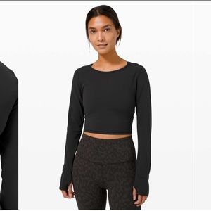 NWT Lululemon Ever Elated LS Black